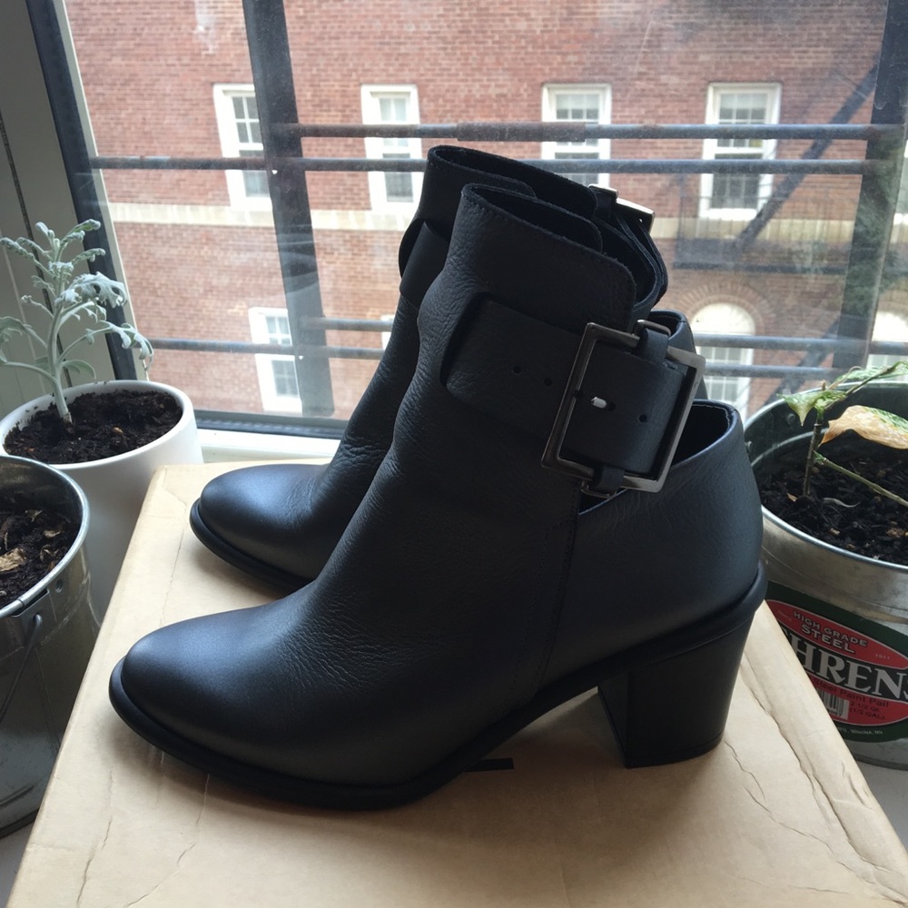 Miista Pewter Mimix Ankle Boots New 6
